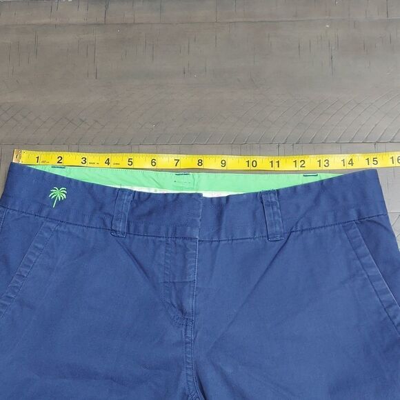 Lilly Pulitzer Cropped Blue Pants Sz 4 - Picture 6 of 8